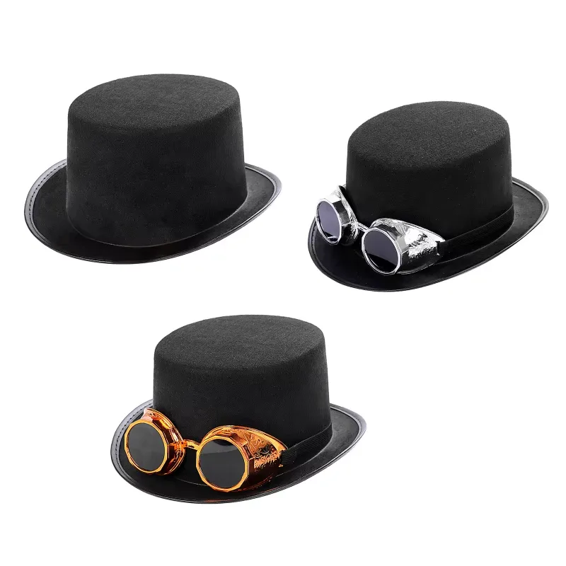 Bild 6 — Steampunk Hatt Med Svetsglasögon