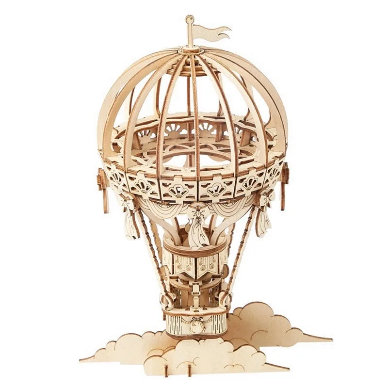 Steampunk trä varmluftsballong modell Steampunk trä varmluftsballong modell