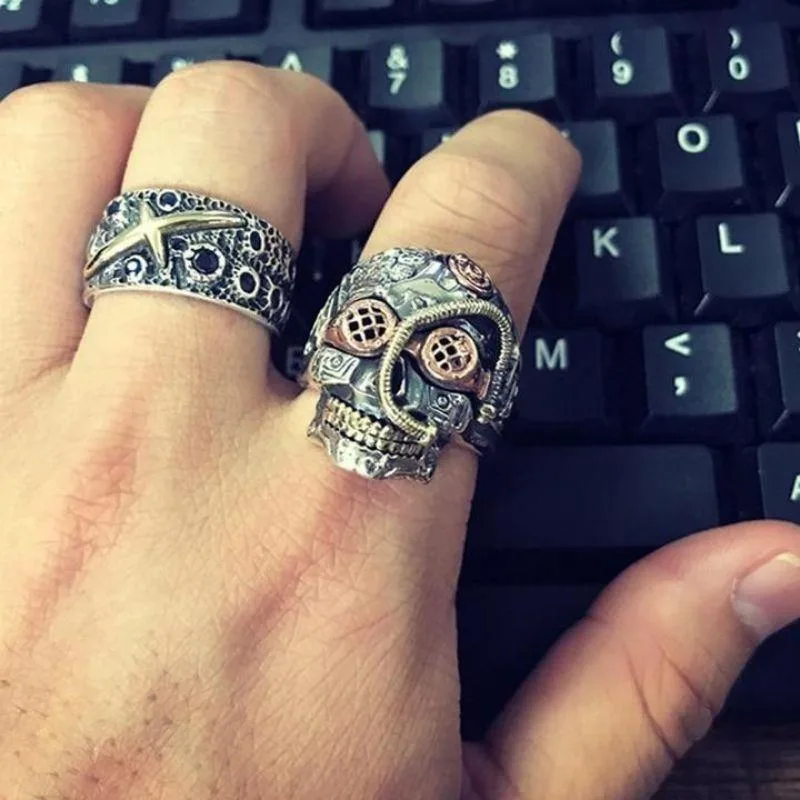 Bild 2 — Steampunk Dödskalle Ring
