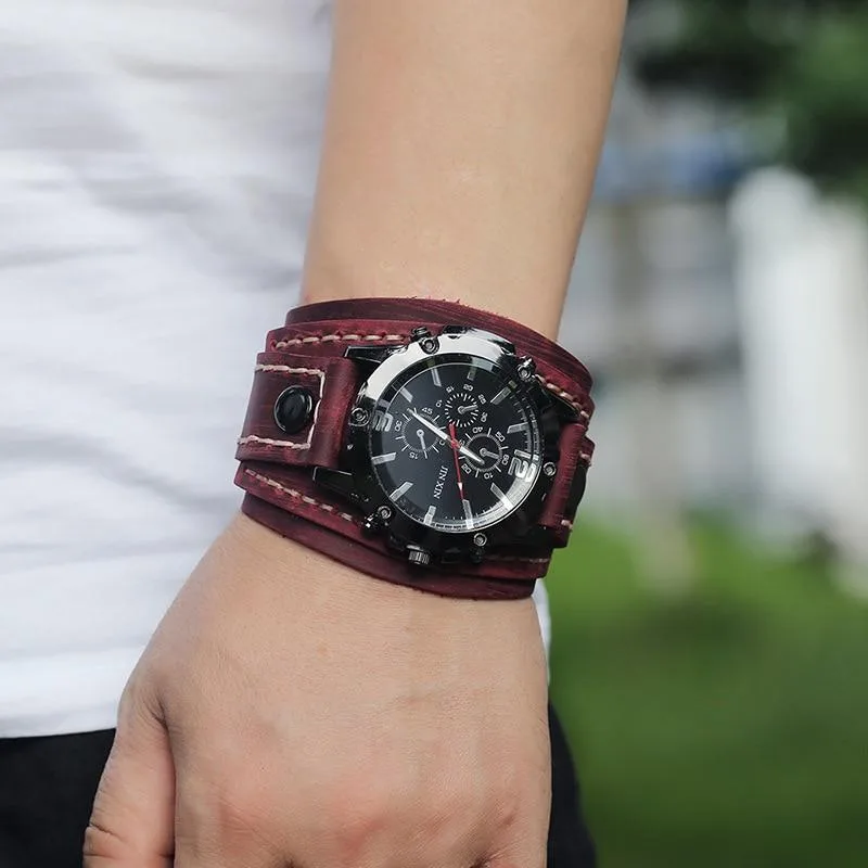 Bild 3 — Force läderarmbandsklocka