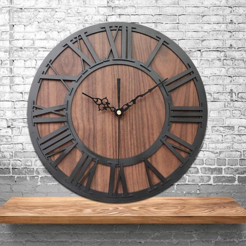 Bild 2 — Steampunk industriell träklocka