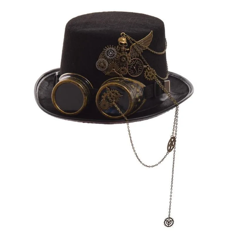 Steampunk hatt med glasögon