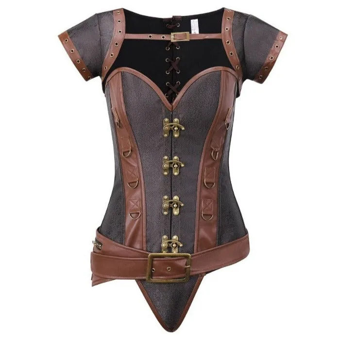 Steampunk läderkorsett Steampunk läderkorsett
