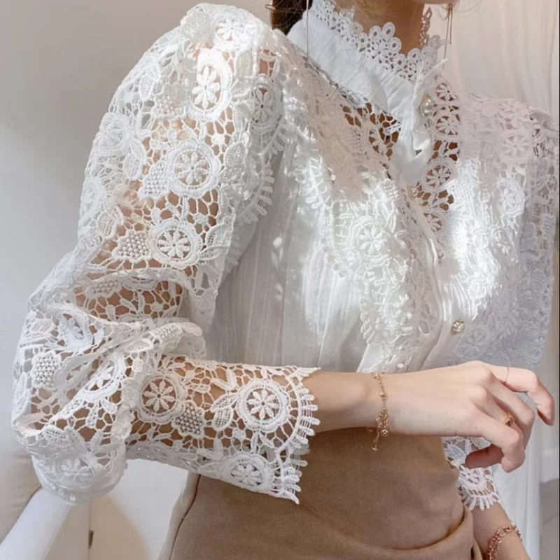 Bild 2 — Spetsblus viktoriansk krage