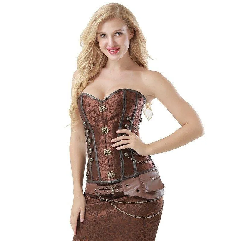 Bild 7 — Brun Steampunk-korsett
