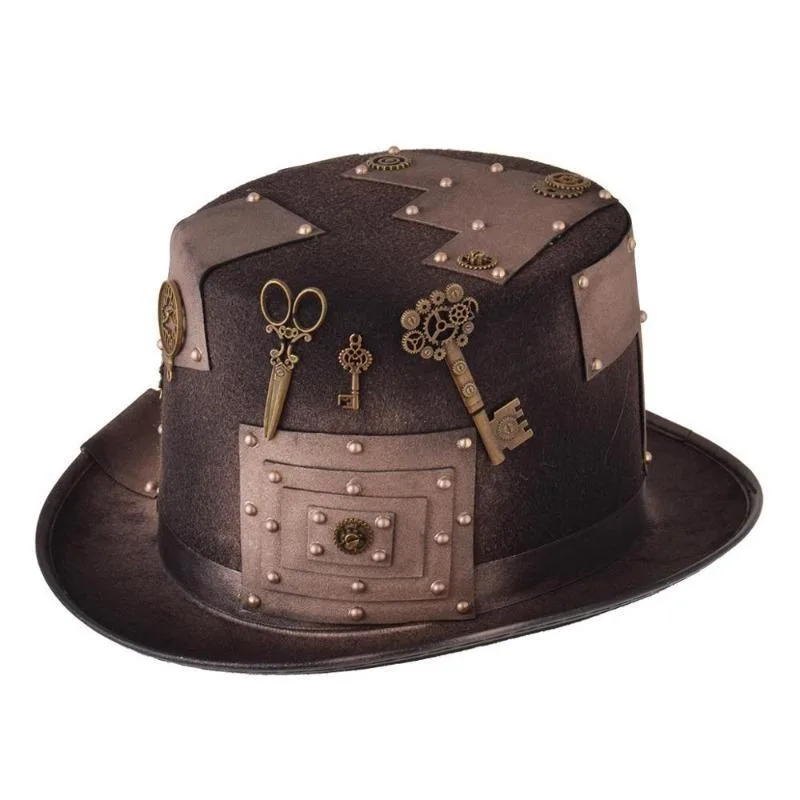 Brun Steampunk hatt