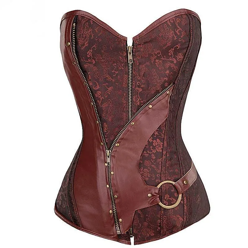 Vintage brun Steampunk korsett