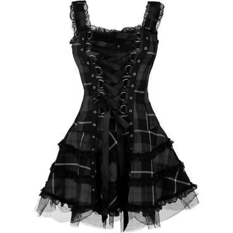 Gotisk skotsk Steampunk-klänning