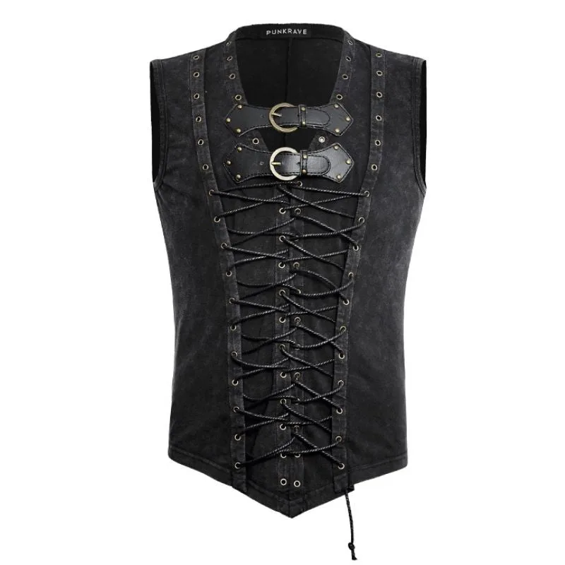Steampunk korsett för män med snören