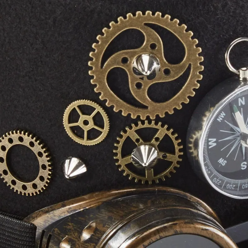Bild 4 — Steampunk hatt med mekanismer