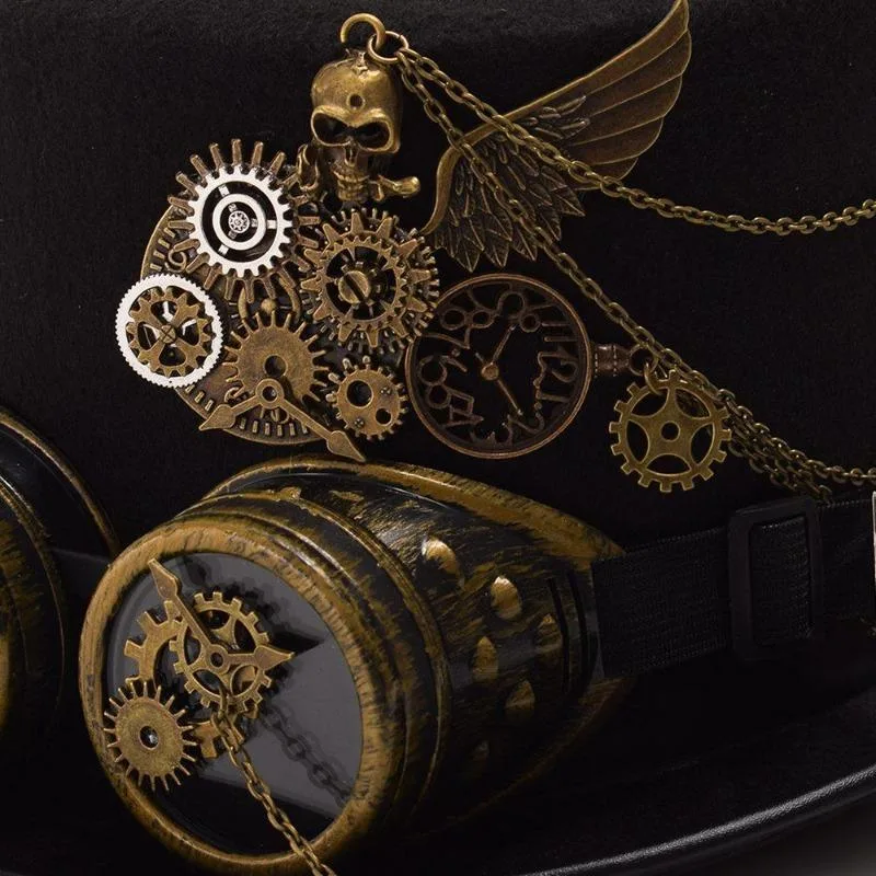 Bild 4 — Steampunk hatt med glasögon