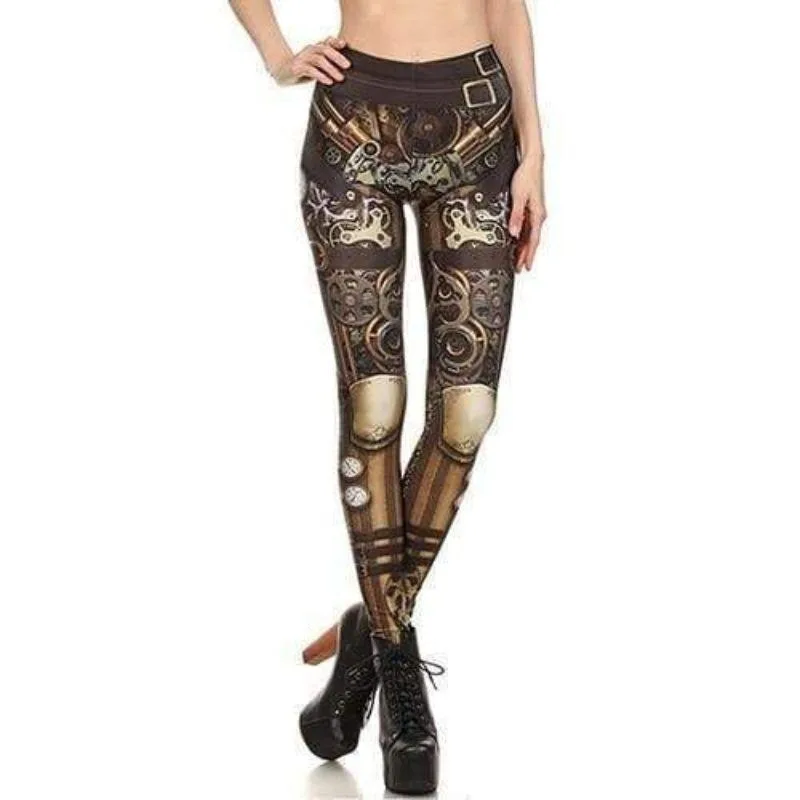 Steampunk Kugghjul Leggings