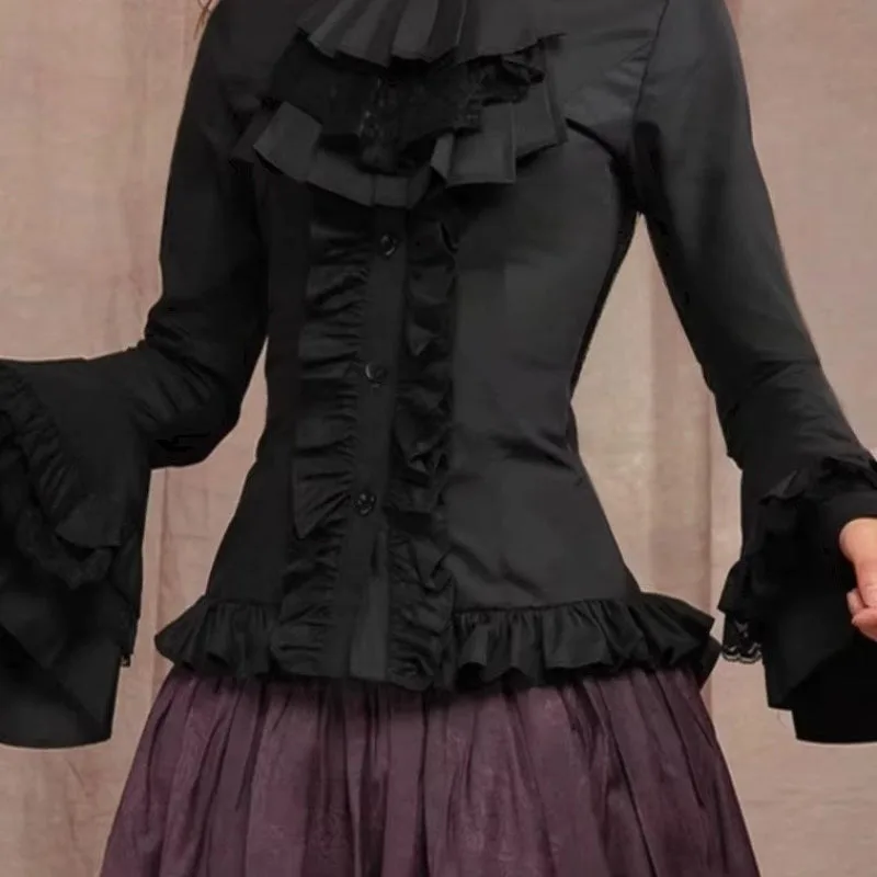 Bild 3 — Vit Goth Jabot skjorta