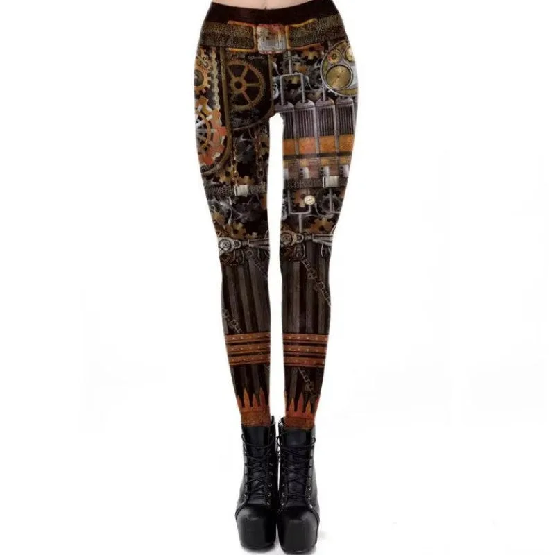 Vintage Tryck Leggings