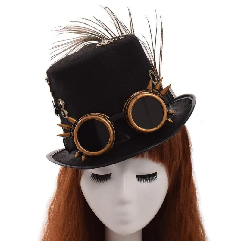 Bild 2 — Steampunk Hatt Med Fjäder