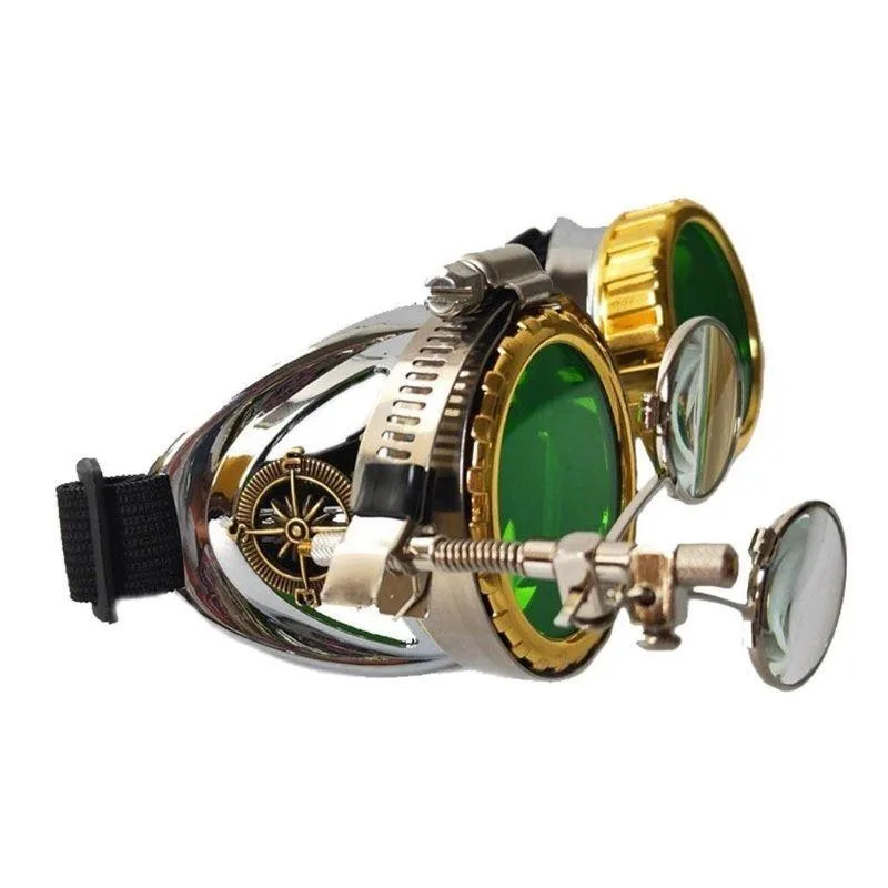 Retro futuristiska Steampunk-glasögon