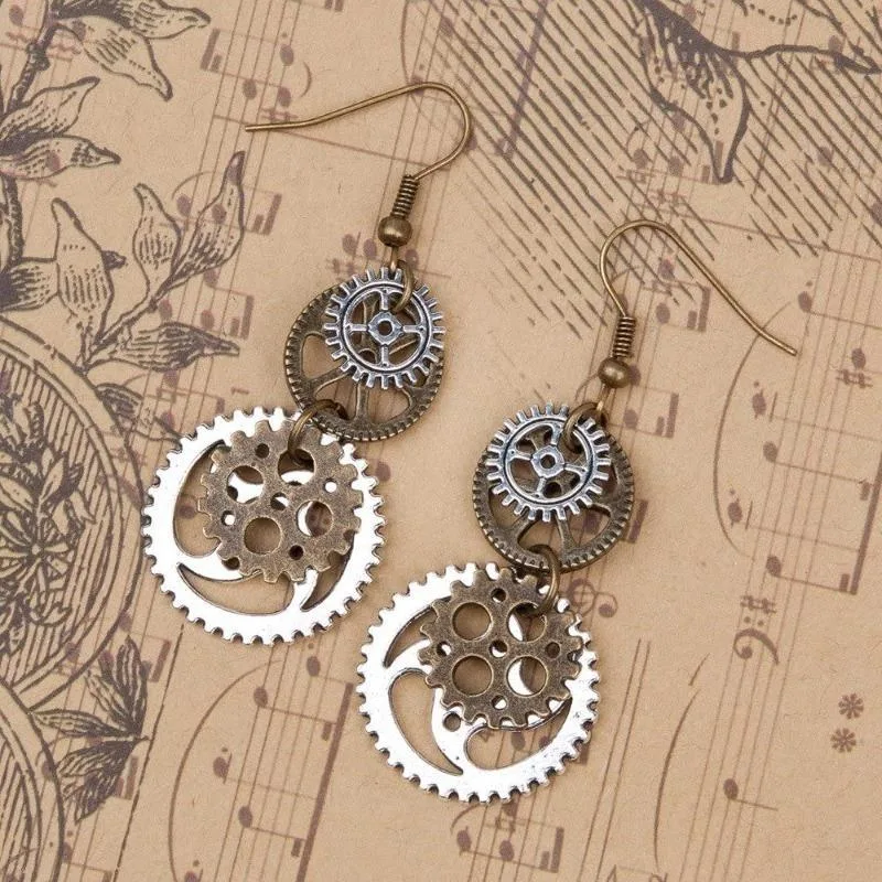 Bild 3 — Steampunk Kugghjul örhängen