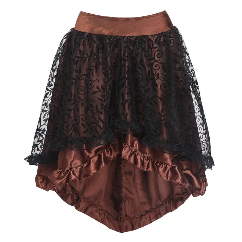 Kort brun Steampunk kjol
