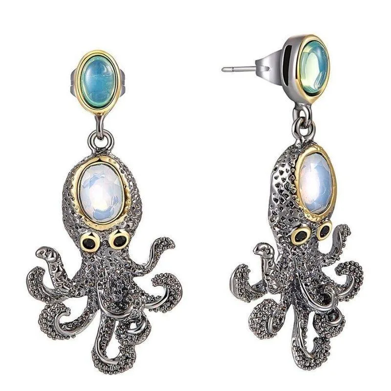 Steampunk Bläckfisk örhängen