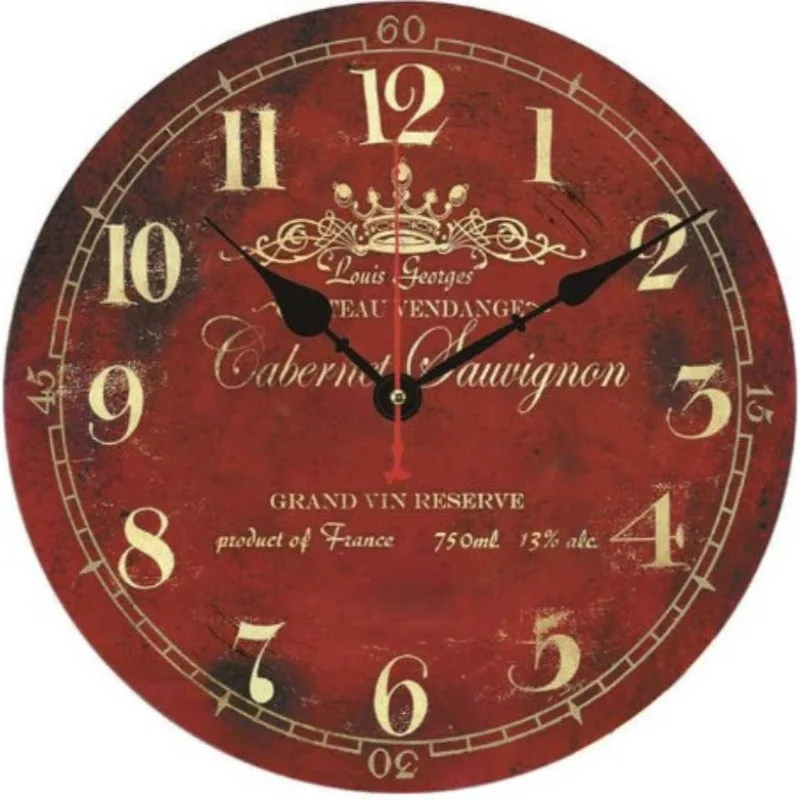 Vintage röd Steampunk klocka