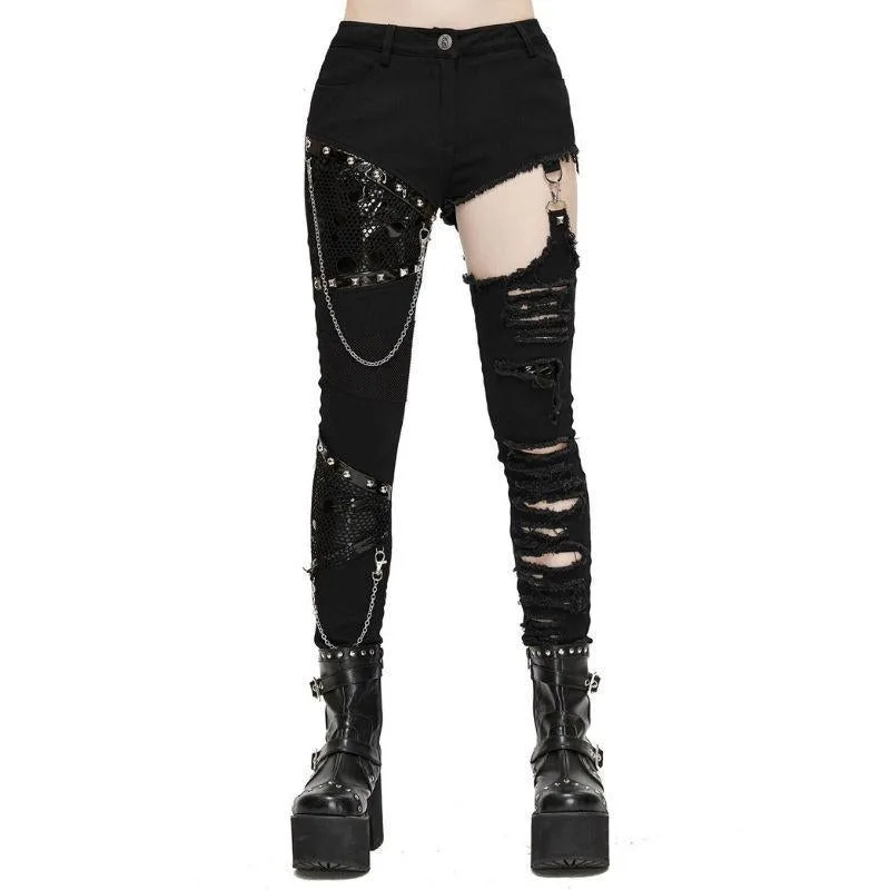 Punk jeans för kvinnor