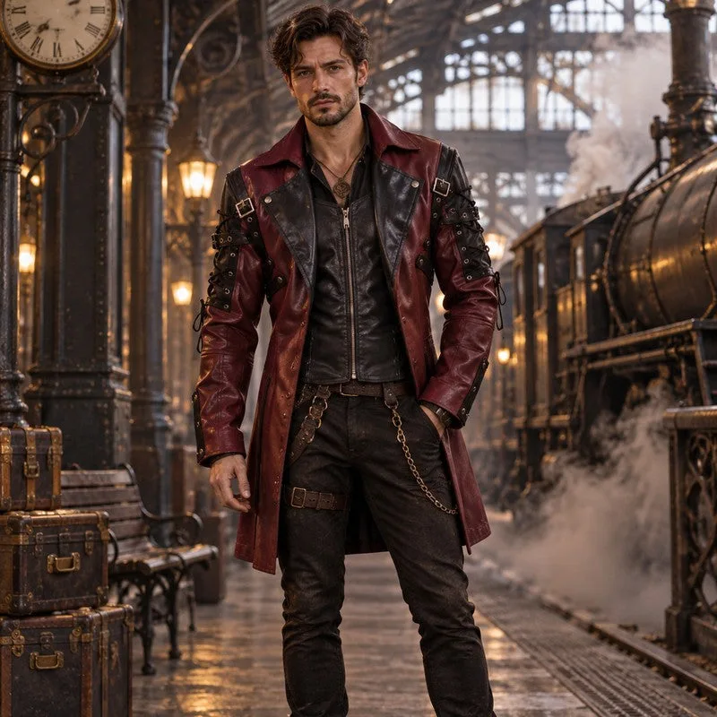 Bild 2 — Steampunk Gotisk PU-jacka