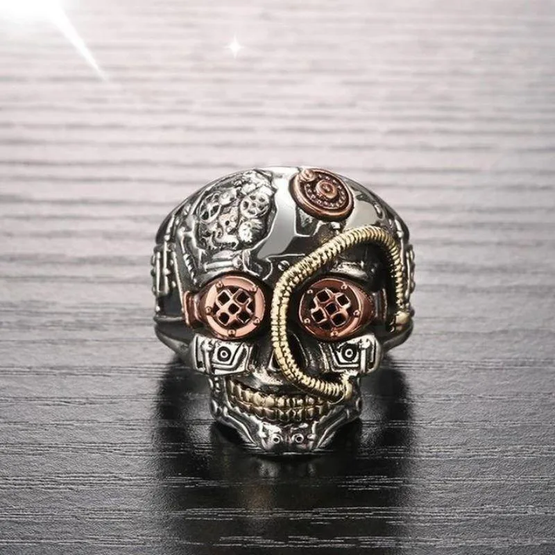 Bild 3 — Steampunk Dödskalle Ring