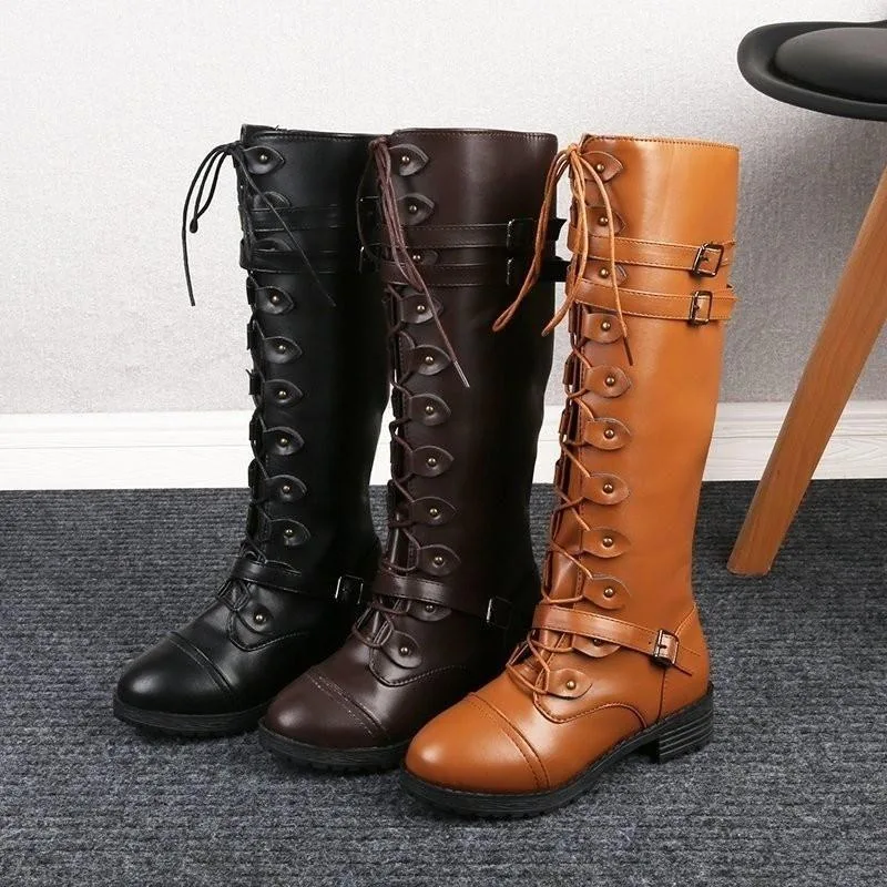Bild 5 — Bruna PU Steampunk Stövlar