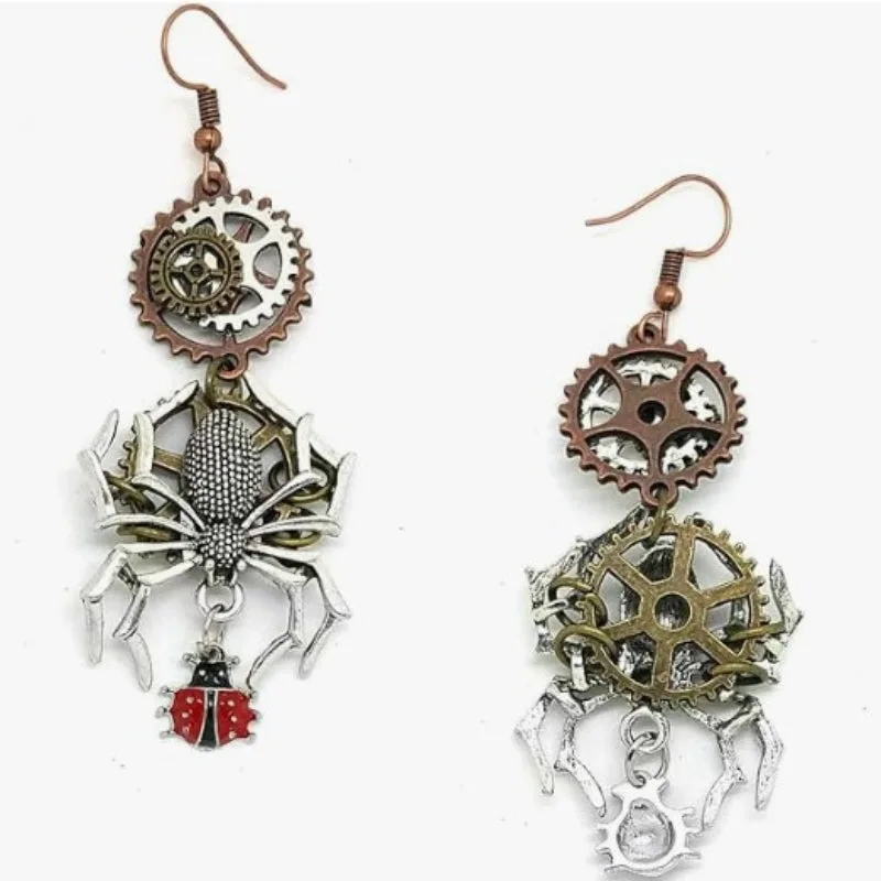 Bild 2 — Steampunk Spindel örhängen