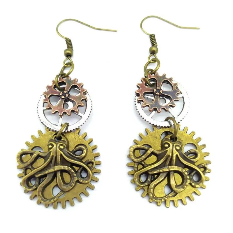 Bild 12 — Steampunk Hängande örhängen
