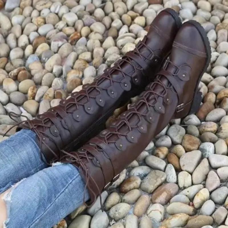 Bild 4 — Bruna PU Steampunk Stövlar
