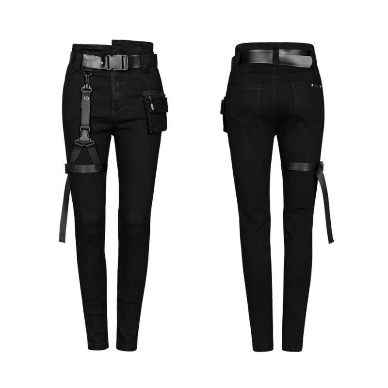 Gotiska Steampunk-jeans för kvinnor