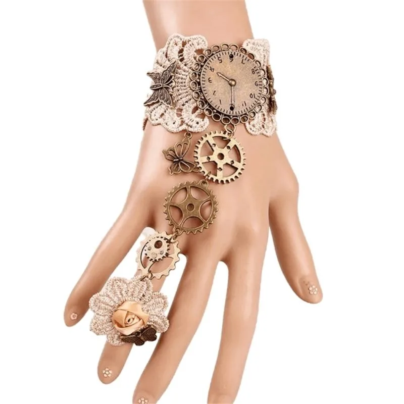 Steampunk klocka armband