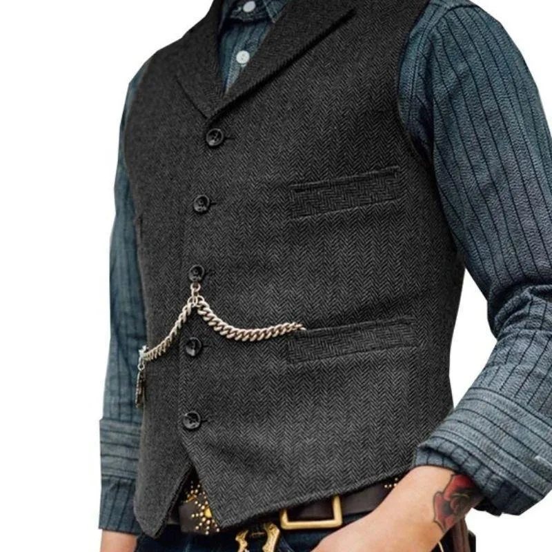 Steampunk ärmlös väst för män Steampunk ärmlös väst för män