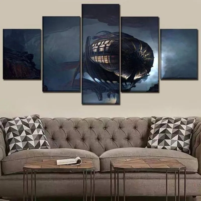 Steampunk Zeppelin målning