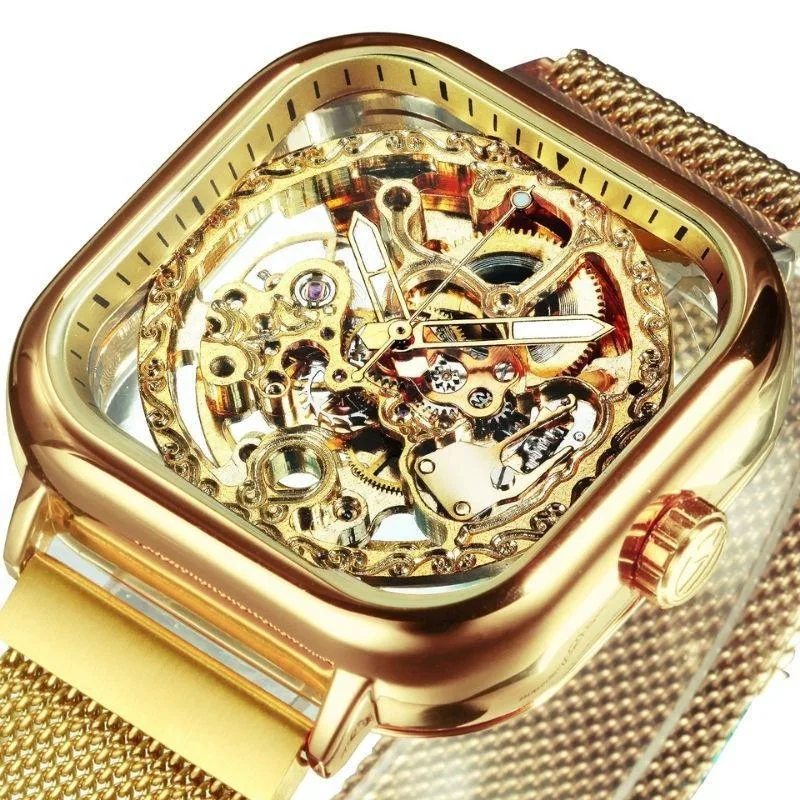 Steampunk Armbandsklocka Uppenbar Mechanism