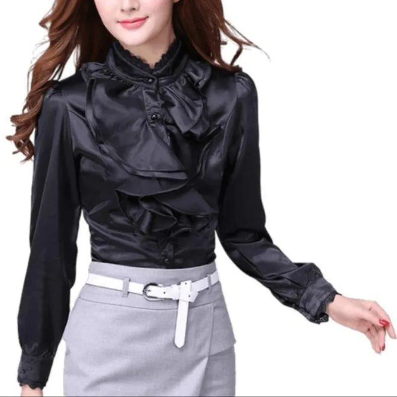 Svart Steampunk blus