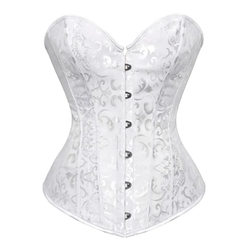 Vit Steampunk-korsett