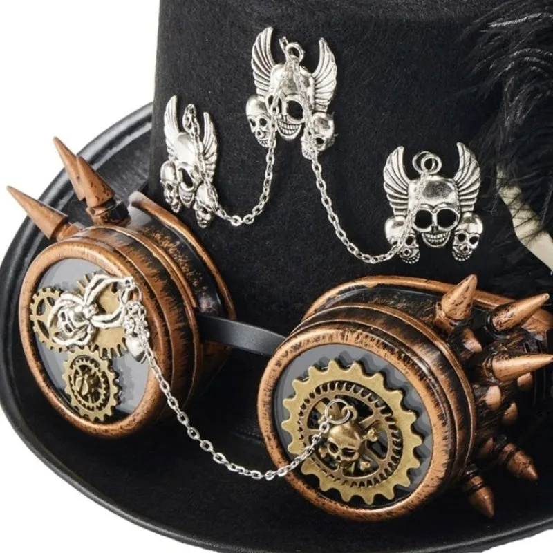 Bild 4 — Steampunk Dödskalle Hatt