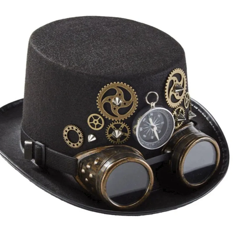 Steampunk hatt med mekanismer