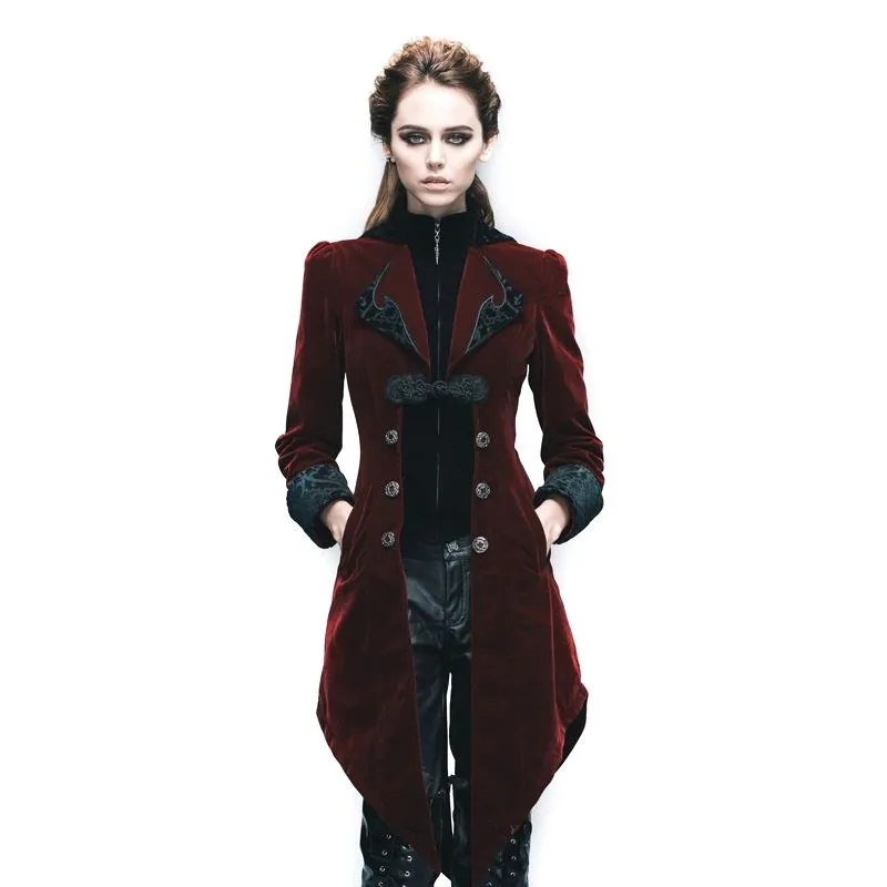Röd Steampunk jacka
