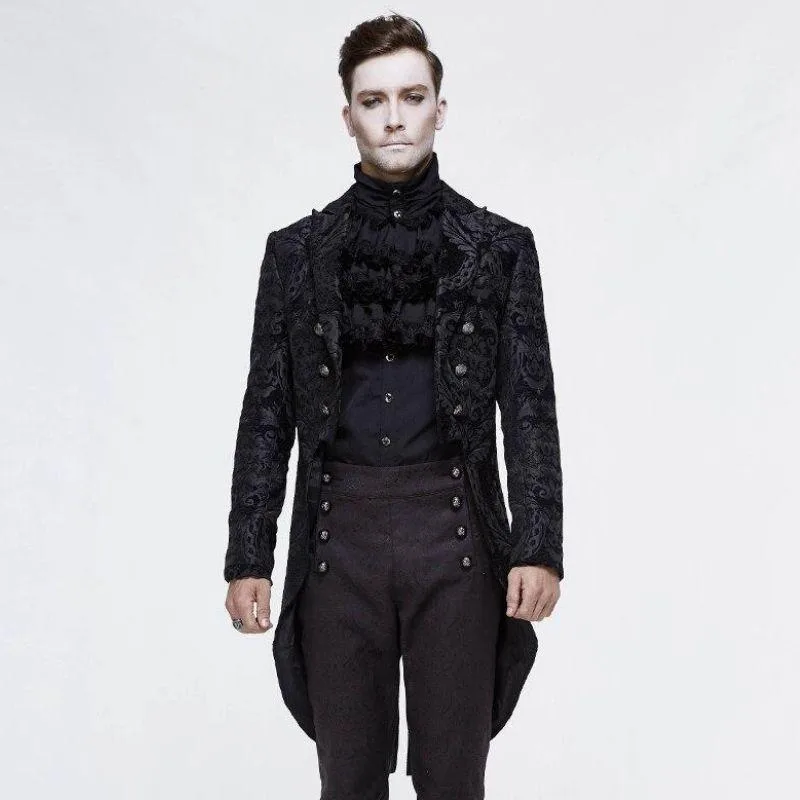 Svart gotisk Steampunk-jacka