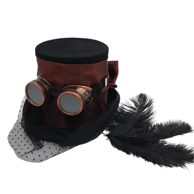 Steampunk hatt med slöja