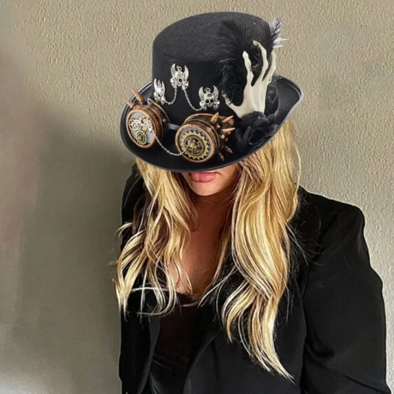 Bild 2 — Steampunk Dödskalle Hatt