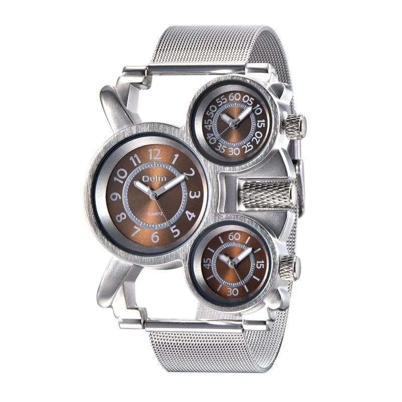 Steampunk Armbandsklocka 3 Dials Herrar