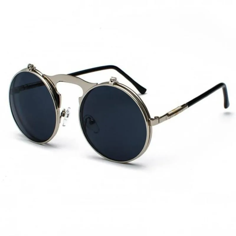 Steampunk solglasögon med flip lins