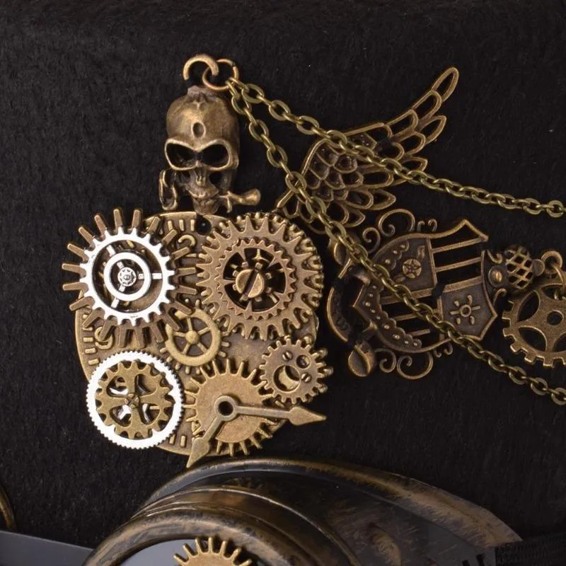 Bild 4 — Steampunk Hatt Med Kedja