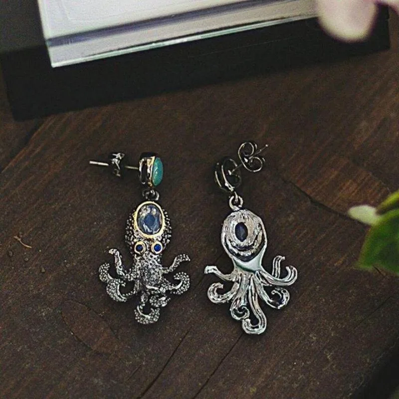 Bild 8 — Steampunk Bläckfisk örhängen