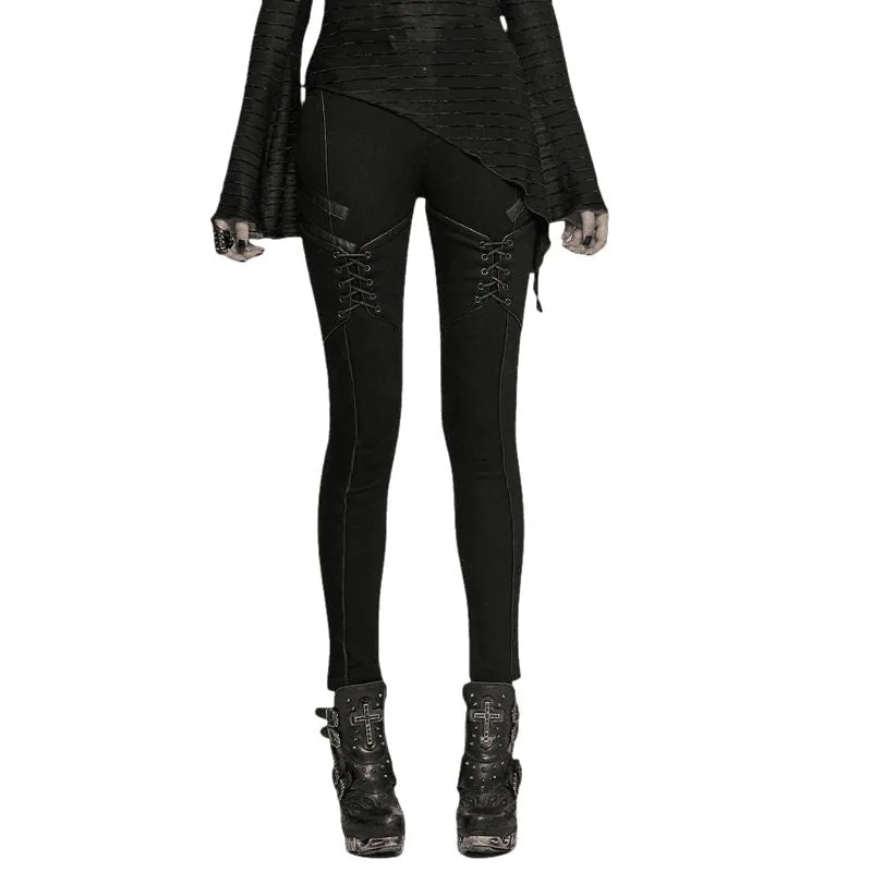 Steampunk jeans för kvinnor