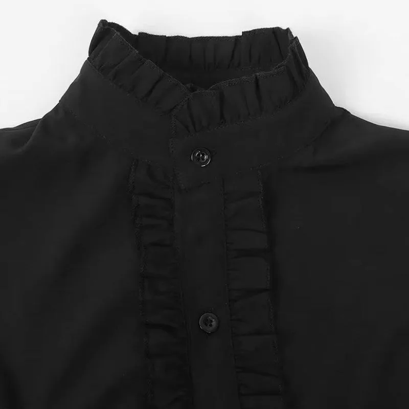 Bild 5 — Vit Goth Jabot skjorta